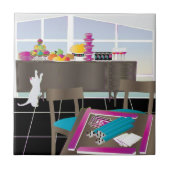 Mah Jongg Game Night Tile Fliese (Vorderseite)