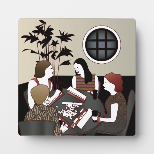 Mah Jongg Game Plaque Fotoplatte (Vorderseite)