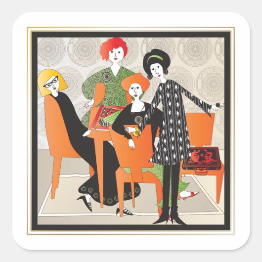 Mah Jongg Game Stickers (Vorderseite)