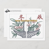 Mah Jongg Geburtstagskarte Postkarte (Vorne/Hinten)