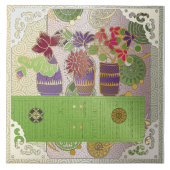 Mah Jongg Green Table Tile Fliese (Vorderseite)