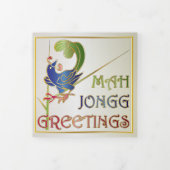 Mah Jongg Greetings Dreifach Gefaltete Karte (Cover)