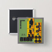 Mah Jongg Halloween Button (Vorne & Hinten)