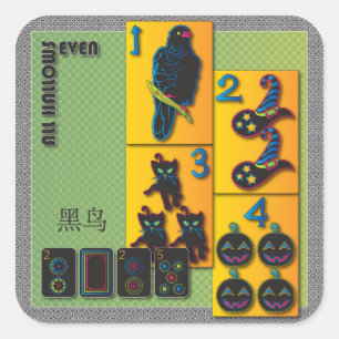 Mah Jongg Halloween Stickers