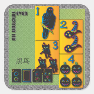 Mah Jongg Halloween Stickers