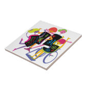 Mah Jongg Happy Dance White Tile Fliese (Seite)