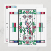 Mah Jongg Hartglas-Flachkarte Dankeskarte (Vorne/Hinten)