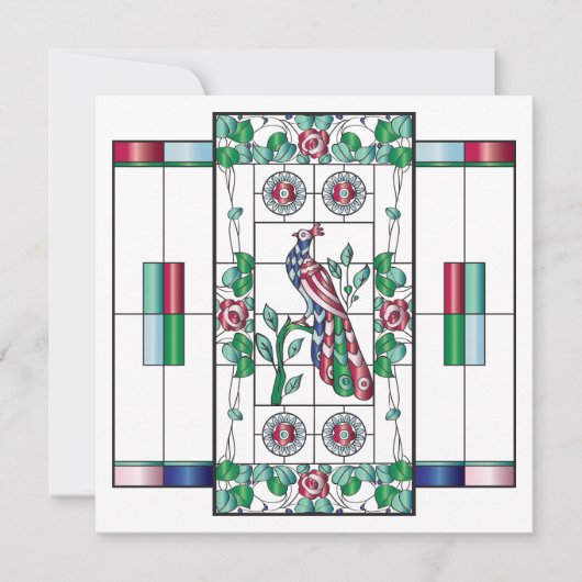 Mah Jongg Hartglas-Flachkarte Dankeskarte (Vorderseite)