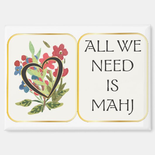 Mah Jongg Heart Magnet (Vorderseite)