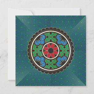 Mah Jongg Holiday Einladung/Flat Card Feiertagskarte