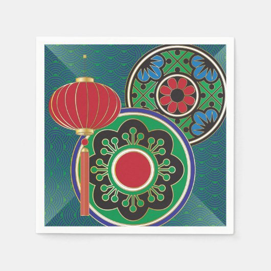 Mah Jongg Holiday Napkins Serviette (Vorderseite)