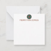 Mah Jongg Holiday Small Card Mitteilungskarte (Rückseite)
