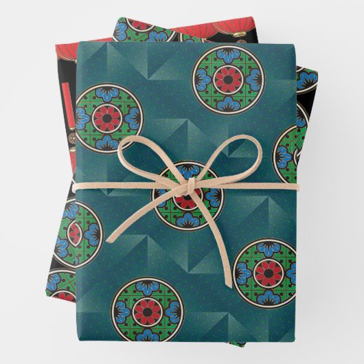 Mah Jongg Holiday Wrapping Paper Geschenkpapier Set (Beispiel)