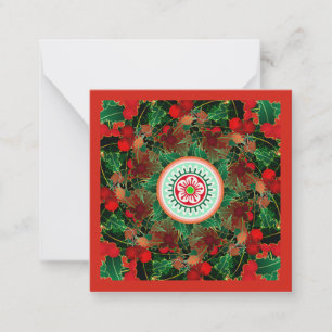 Mah Jongg Holly Small Card Mitteilungskarte