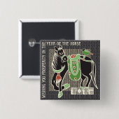 Mah Jongg Horse Button (Vorne & Hinten)