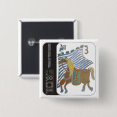 Mah Jongg Horse Button (Vorne & Hinten)