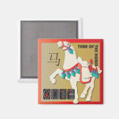 Mah Jongg Horse Magnet (Vorderseite/Rückseite)