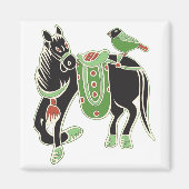 Mah Jongg Horse Magnet (Vorne)