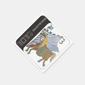 Mah Jongg Horse Napkins Serviette (Ecke)