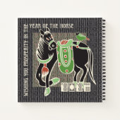 Mah Jongg Horse Notebook Notizblock (Rückseite)