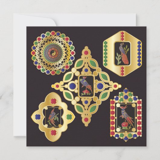 Mah Jongg Jewelry Flat Card Karte (Vorderseite)