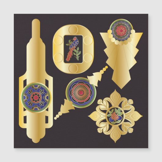 Mah Jongg Jewelry Magnet Card (Vorderseite)