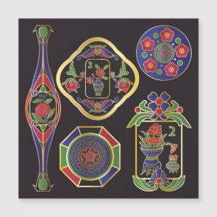 Mah Jongg Jewelry Magnet Card
