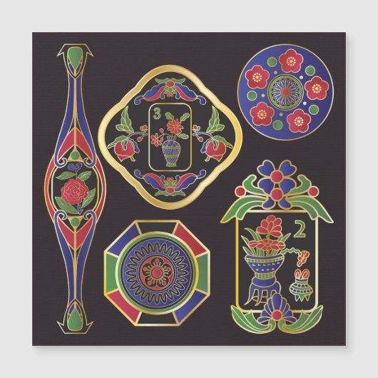 Mah Jongg Jewelry Magnet Card (Vorderseite)