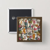 Mah Jongg Joker Button (Vorne & Hinten)