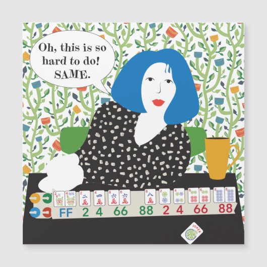 Mah Jongg Joker Discard Flat Magnet (Vorderseite)