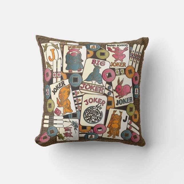 Mah Jongg Joker Kissen (Vorderseite)