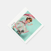 Mah Jongg Joker Poodle Napkins Serviette (Ecke)