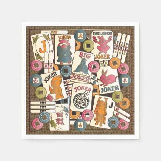 Mah Jongg Joker Serviette (Vorderseite)