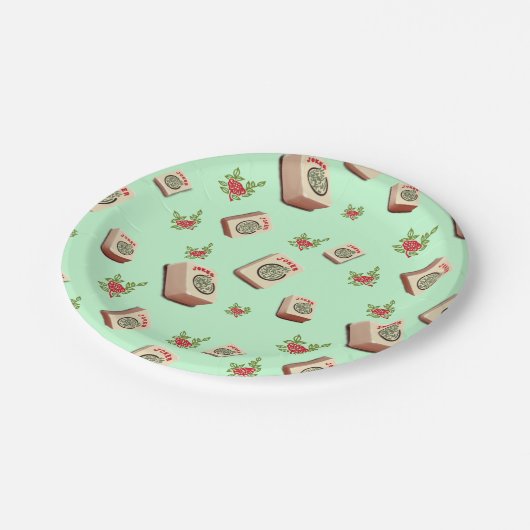 Mah Jongg Jokers Plates Pappteller (Schrägansicht)