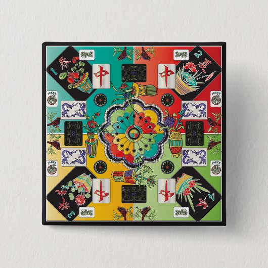 Mah-Jongg-Kacheln-Schaltfläche Button (Vorderseite)