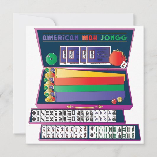 Mah-Jongg-Koffer-Flachkarte (Vorderseite)