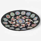 Mah Jongg Koi Pappteller (Schrägansicht)