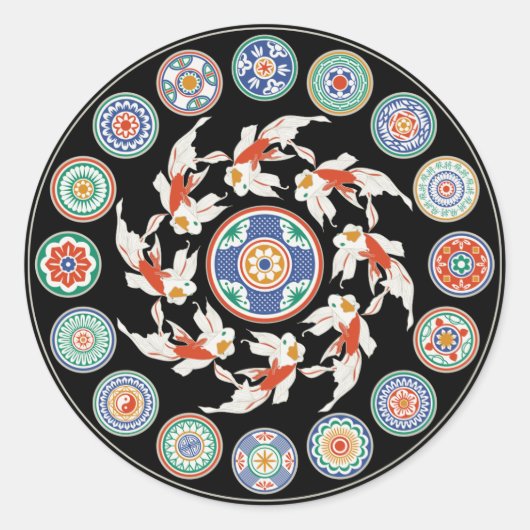 Mah Jongg Koi Stickers (Vorderseite)