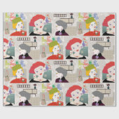 Mah Jongg Lady 03 Wrapping Paper Geschenkpapier (Flach)