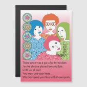 Mah Jongg Limerick Dots Magnet Card (Vorne/Hinten)