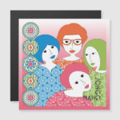 Mah Jongg Limerick Dots Magnet Card (Vorne/Hinten)