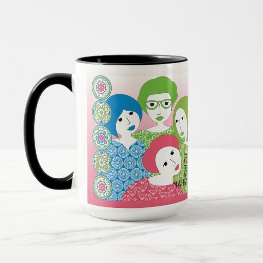 Mah Jongg Limerick Dots Tasse (Links)