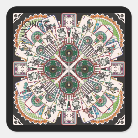 Mah Jongg Limerick Kong Stickers (Vorderseite)