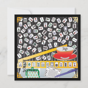 Mah Jongg Limerick Mahj Flat Card Einladung