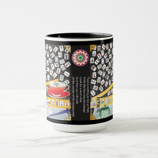 Mah Jongg Limerick Mahj Tasse (Zentrum)