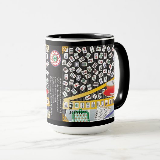 Mah Jongg Limerick Mahj Tasse (VorderseiteRechts)
