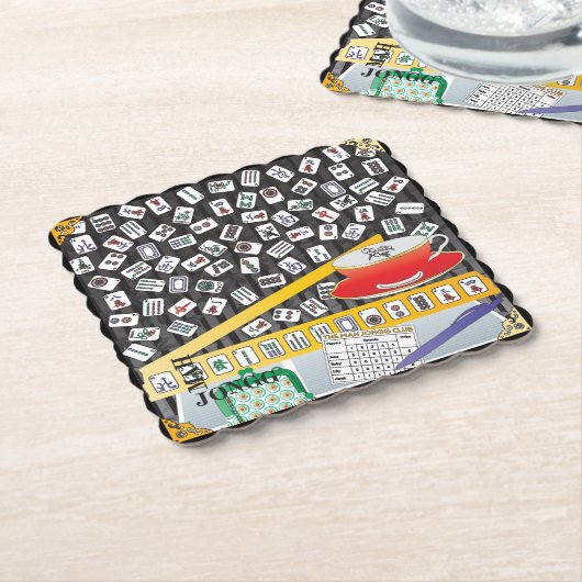 Mah Jongg Limerick Mahj Untersetzer (angewinkelt)