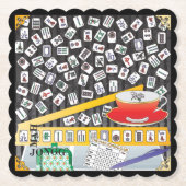 Mah Jongg Limerick Mahj Untersetzer (Vorderseite)