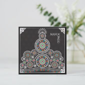 Mah Jongg Limerick Taj Flat Card Einladung (Stehend Vorderseite)