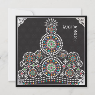 Mah Jongg Limerick Taj Flat Card Einladung